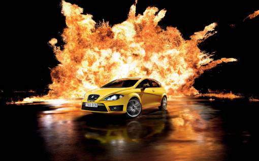 Seat leon cupraR fire