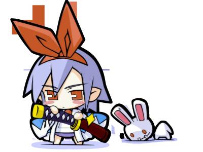 chibi disgaea pleinair rabbit sword white yagumo